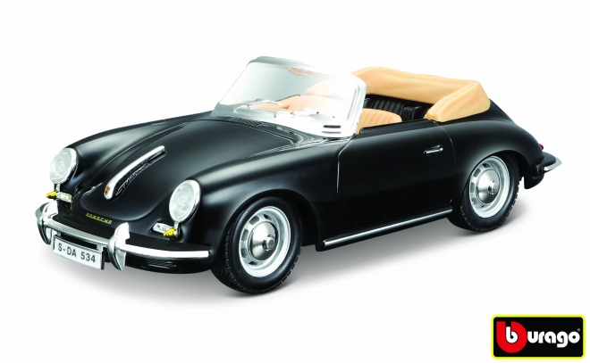 Bburago Porsche 356 B Cabriolet sort 1:24