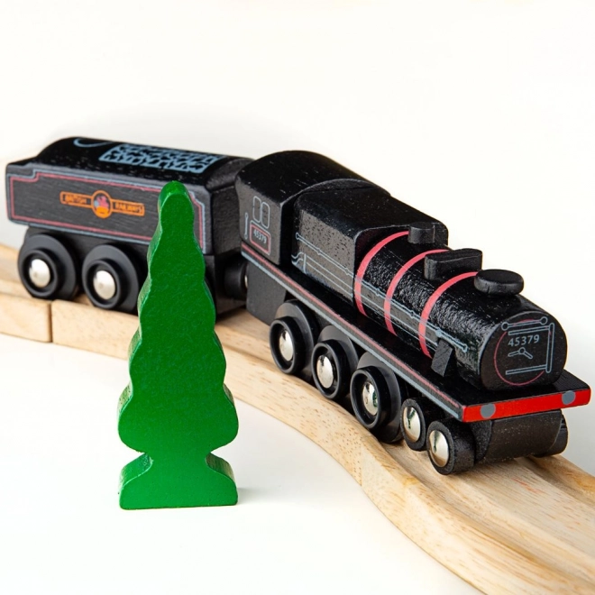 Træ replika af damplokomotivet Bigjigs Rail Black 5