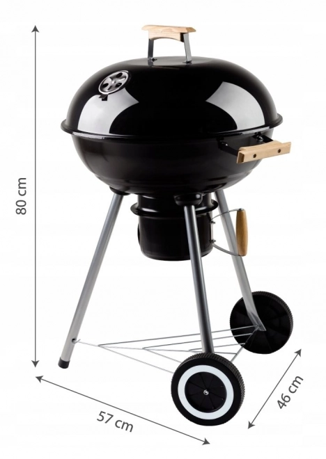 Havegrill med låg på hjul