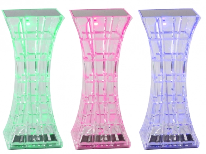 Krystal natlampe med RGB LED og fjernbetjening