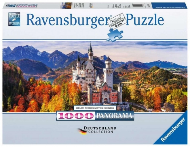 Ravensburger panoramapuslespil slot Neuschwanstein 1000 brikker