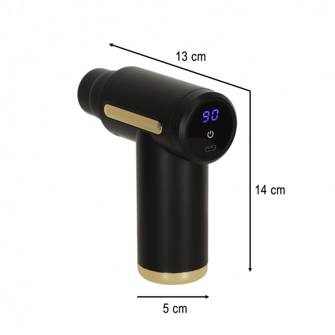 Massagepistol LED 4i1 sort