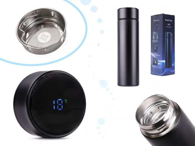 Termokrus med LED-display 500 ml sort