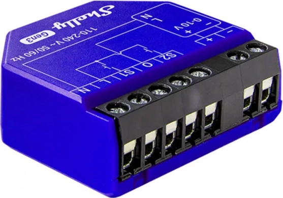 Shelly PM Gen3 lysdæmper 0/1-10V, WiFi/Bluetooth