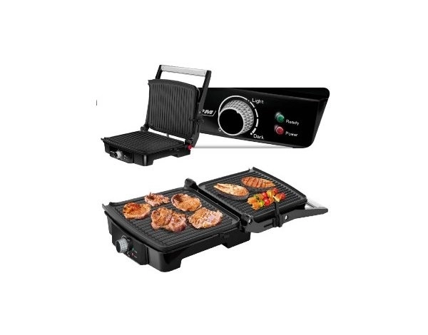 Elektrisk grill med rustfrit stål