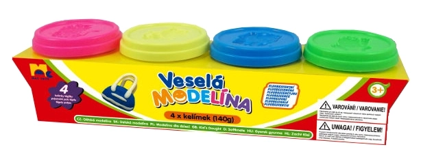 Modelina 4x 140g neonfarver