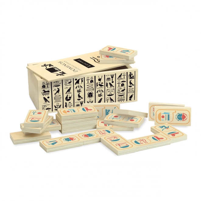 Vilac domino med hieroglyffer
