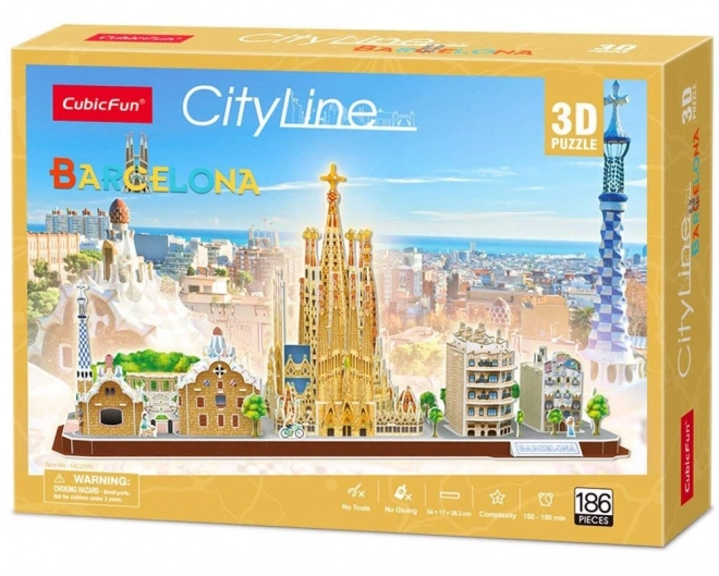 3D puslespil City Line Barcelona