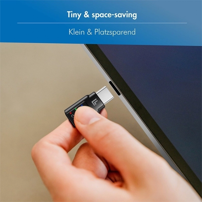 Lydadapter USB-C/M til 3.5mm/F med DAC og EQ