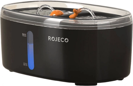 Rojeco vandfontæne til kæledyr 2,5 l – sort