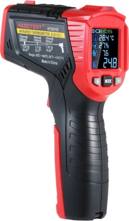 Digitalt laser-pyrometer Habotest HT651D, fugtmåler