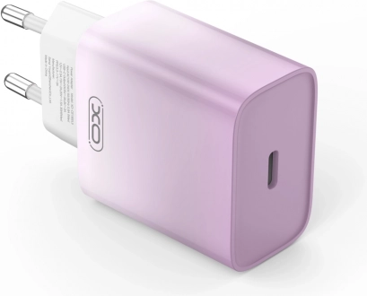 Vægoplader XO USB‑C PD 30 W lilla