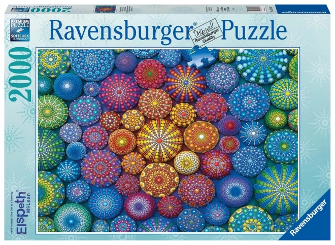 Puzzle 2D 2000 brikker Regnbue mandalaer