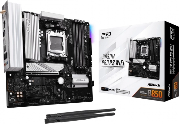 ASROCK B850M Pro RS WiFi (AM5, DDR5, mATX) – bundkort