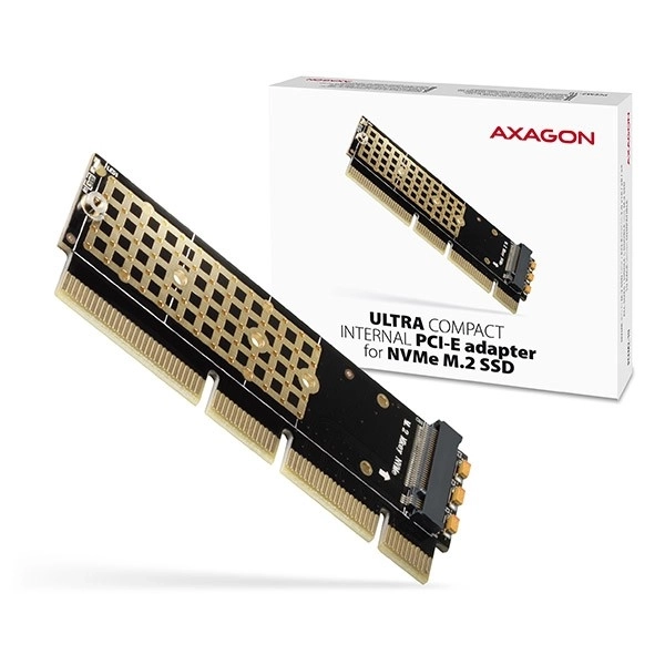 PCEM2-1U intern adapter PCIe x16/x8/x4, slot M.2 NVMe M-key, 1U