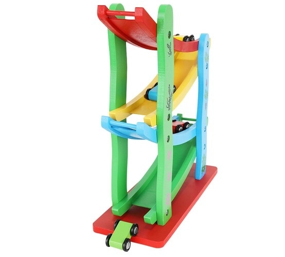 Kruzzel 9349 farverig racerbane 4 biler