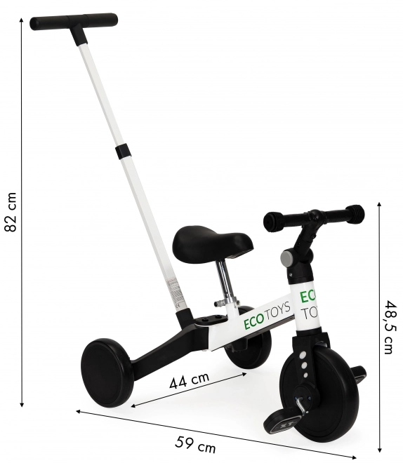 Børne trehjulet cykel med styrestang 2 i 1 ECO TOYS
