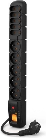 Strømskinne S10 3M sort 10 udtag
