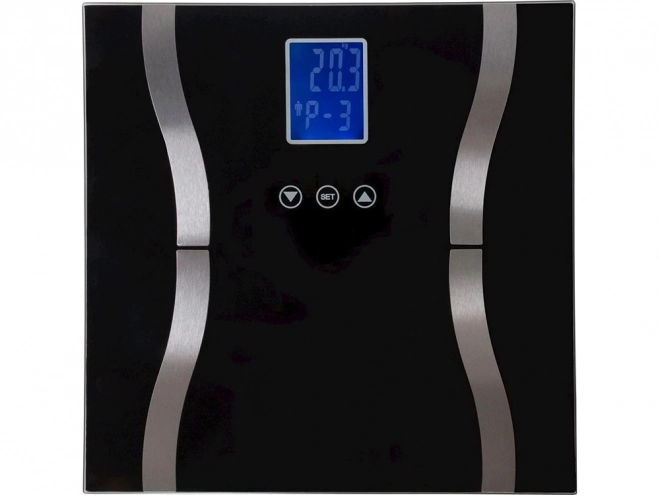 Analytisk 180kg glas badevægt med LCD-display