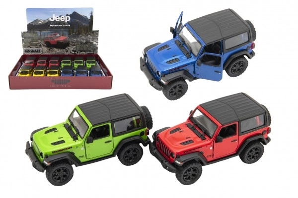 Metalbil Kinsmart Jeep Wrangler 2018 med tilbagespoling 12,5cm