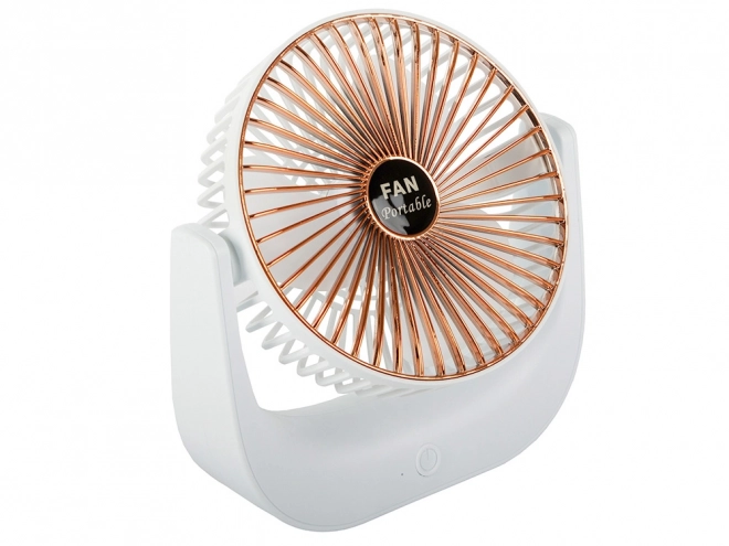Trådløs bordventilator – Hvid-rosa