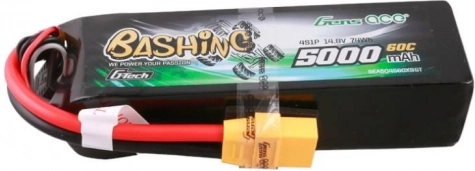 Gens Ace G‑Tech LiPo-batteri 5000 mAh 14,8 V 4S 60C med XT90-stik – Bashing Series