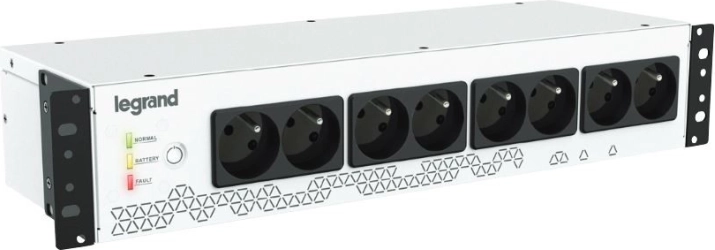 UPS Legrand Keor PDU 800 VA/480 W, 8x FR stikkontakter, 19" rack