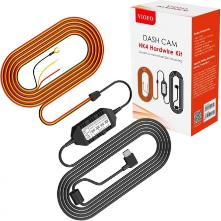 Fast strømforsyningssæt med USB‑C til VIOFO bilkameraer
