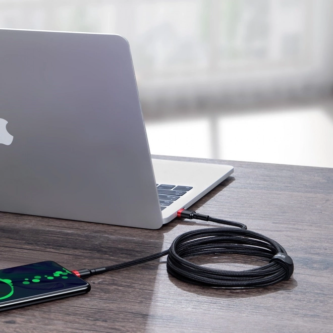 USB-C kabel til hurtig opladning Baseus Cafule 100W rød sort
