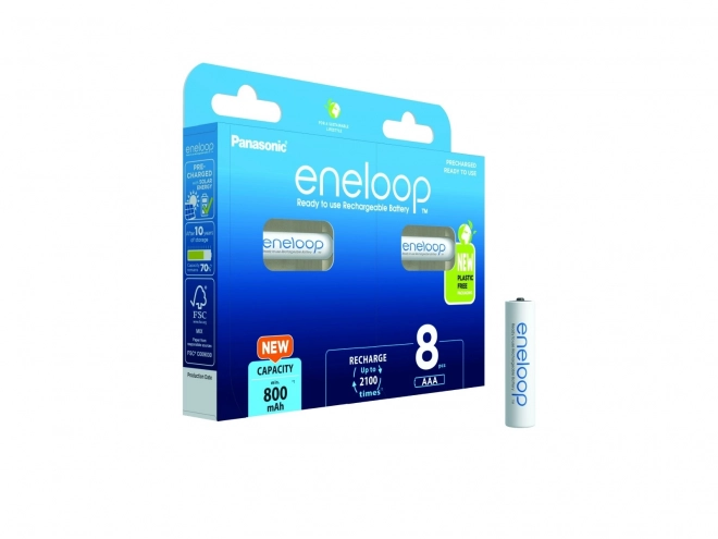 Genopladelige batterier Eneloop AAA 800 mAh 8 stk