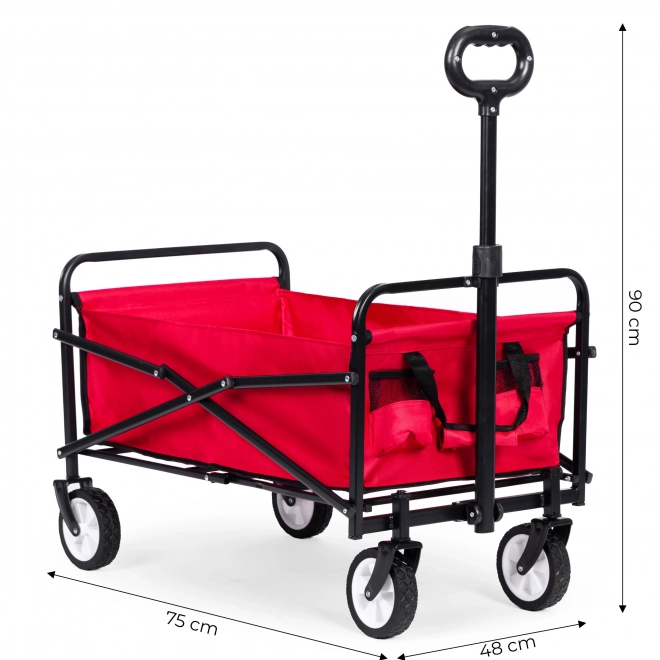Foldbar havevogn rød 48x90 cm MultiGarden