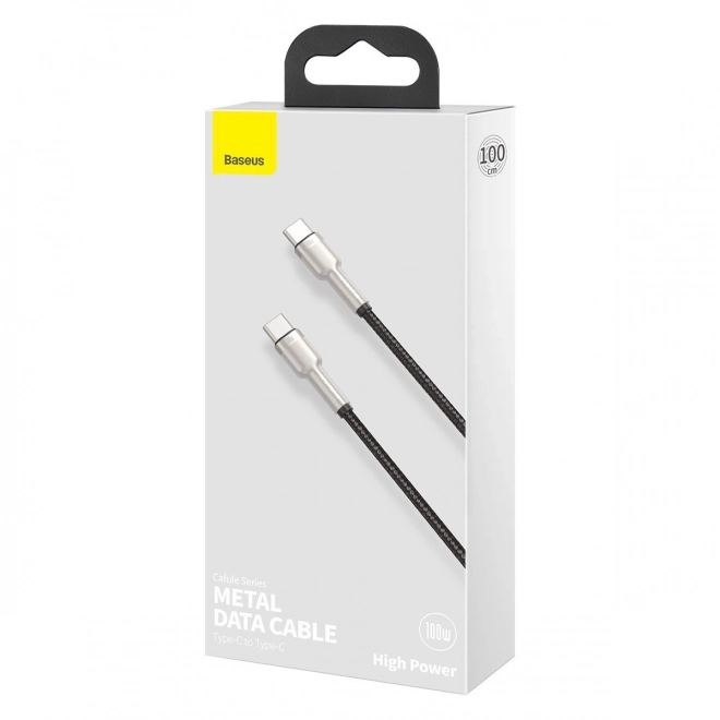 USB-C kabel Baseus 100W, 1m, sort