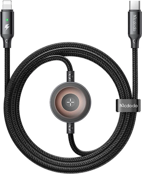 Mcdodo 2-i-1 USB-C til Lightning-kabel og oplader til Apple Watch 36W, 1,5 m