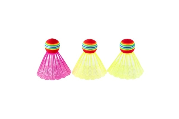 Badmintonsæt børn metal/plastik 2 ketchere + 3 bolde 2 farver i net 23x45x6cm
