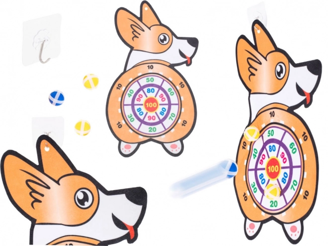 Børnespil Corgi-mål med tørbolde