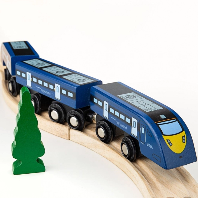 Bigjigs Rail blå højhastighedstog