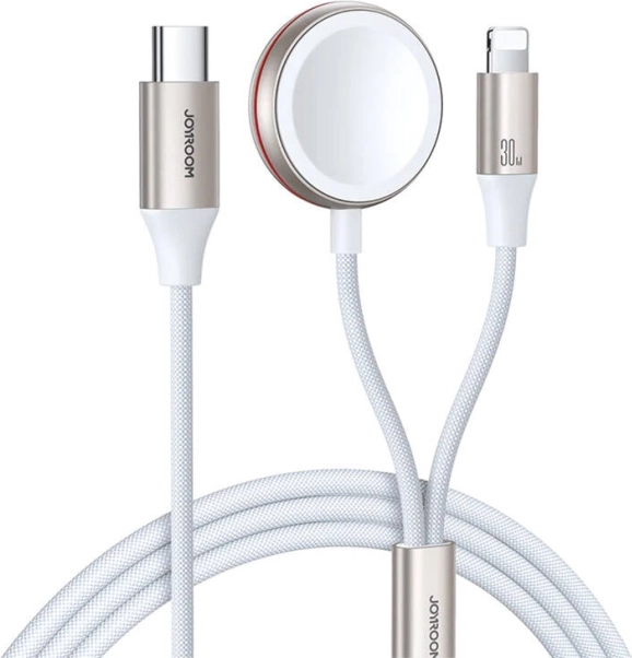 Magnetisk hurtigoplader 2-i-1 Joyroom hvid