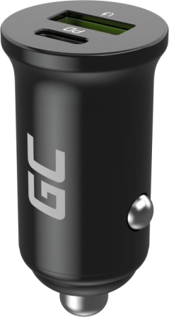 biloplader GREEN CELL PowerRide Nano38 38 W, USB‑C + USB‑A med Power Delivery 3.0 og Ultra Charge