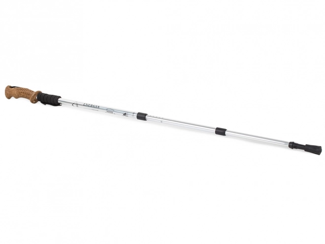 Vandrestave Nordic Walking korkstave - 1 styk – Sølvfarvet