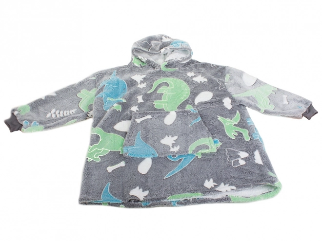 Lysende sweatshirt med dinosaur til børn