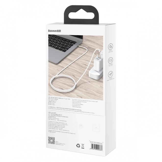 USB-C til USB-C kabel Baseus Cafule 100W, 2m sort