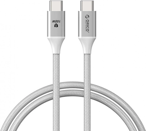 Orico USB‑C til USB‑C opladningskabel 100 W, hvid
