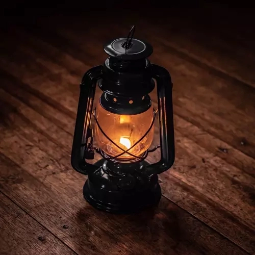 sort olie lampe 24cm