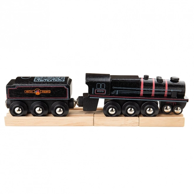 Træ replika af damplokomotivet Bigjigs Rail Black 5
