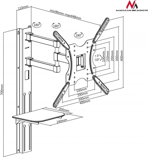 Bred VESA‑kompatibilitet