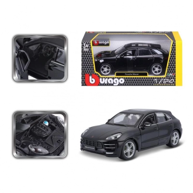 Bburago 1:24 Porsche Macan sort 18-21077