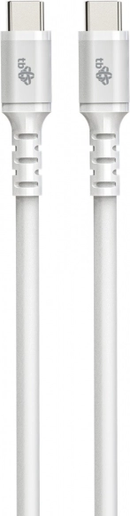 USB C - USB C silikonekabel 1 m hvid