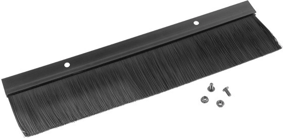 19" børstepanel til gennemføringer, sort