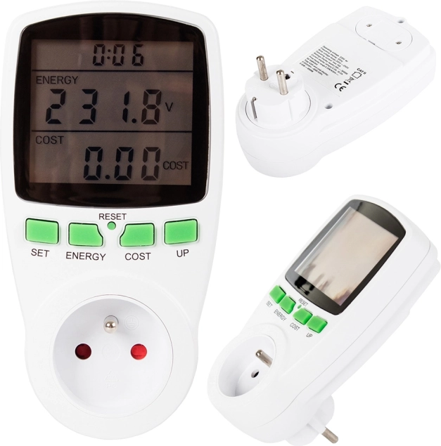 Digital wattmeter med LCD-skærm