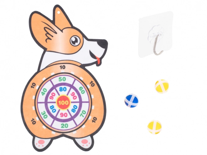 Børnespil Corgi-mål med tørbolde